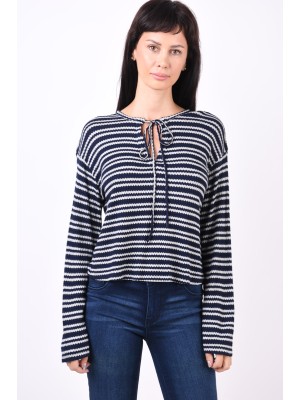 Bluza Dama Only Onlcody 3/4 Night Sky/Grey Stripes